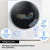 Samsung Series 7 AI Energy DV90T6240LB/S1 9KG Smart Heat Pump Tumble Dryer, A+++ Rated in Black