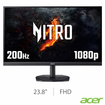 Acer Nitro KG1, 23.8 Inch Full HD 200Hz IPS Gaming Monitor, UM.QX1EE.104
