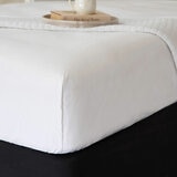 1200 thread count fitted sheet in white