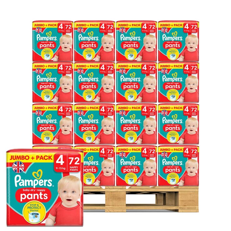 Pampers Baby Dry Pants Size 4, 84 x 72 Pack Pampers Baby Dry Pants Size 4, 84 x 72 Pack