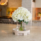 Real Touch Artificial Hydrangea in Vase in White