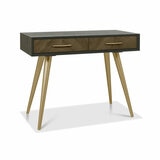Bentley Designs Sienna Fumed Oak & Peppercorn Dressing Table & Stool Bentley Designs Sienna Fumed Oak & Peppercorn Dressing Table & Stool