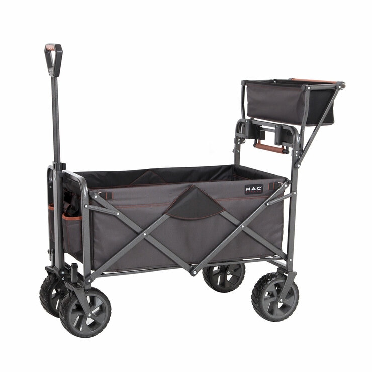 Mac Sports Deluxe Push Pull Folding Wagon with Brakes