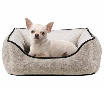 Kirkland Signature 21" x 25" Wide Walled Cuddler Pet Bed in Grey
