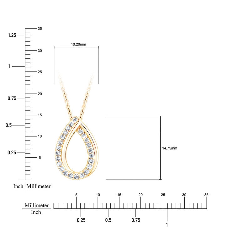 0.15ctw Round Brilliant Cut Diamond Pendant, 14ct Yellow Gold