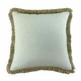 Malini Hugo Natural Fringed Feather Fill Cushion, 56 x 56 cm