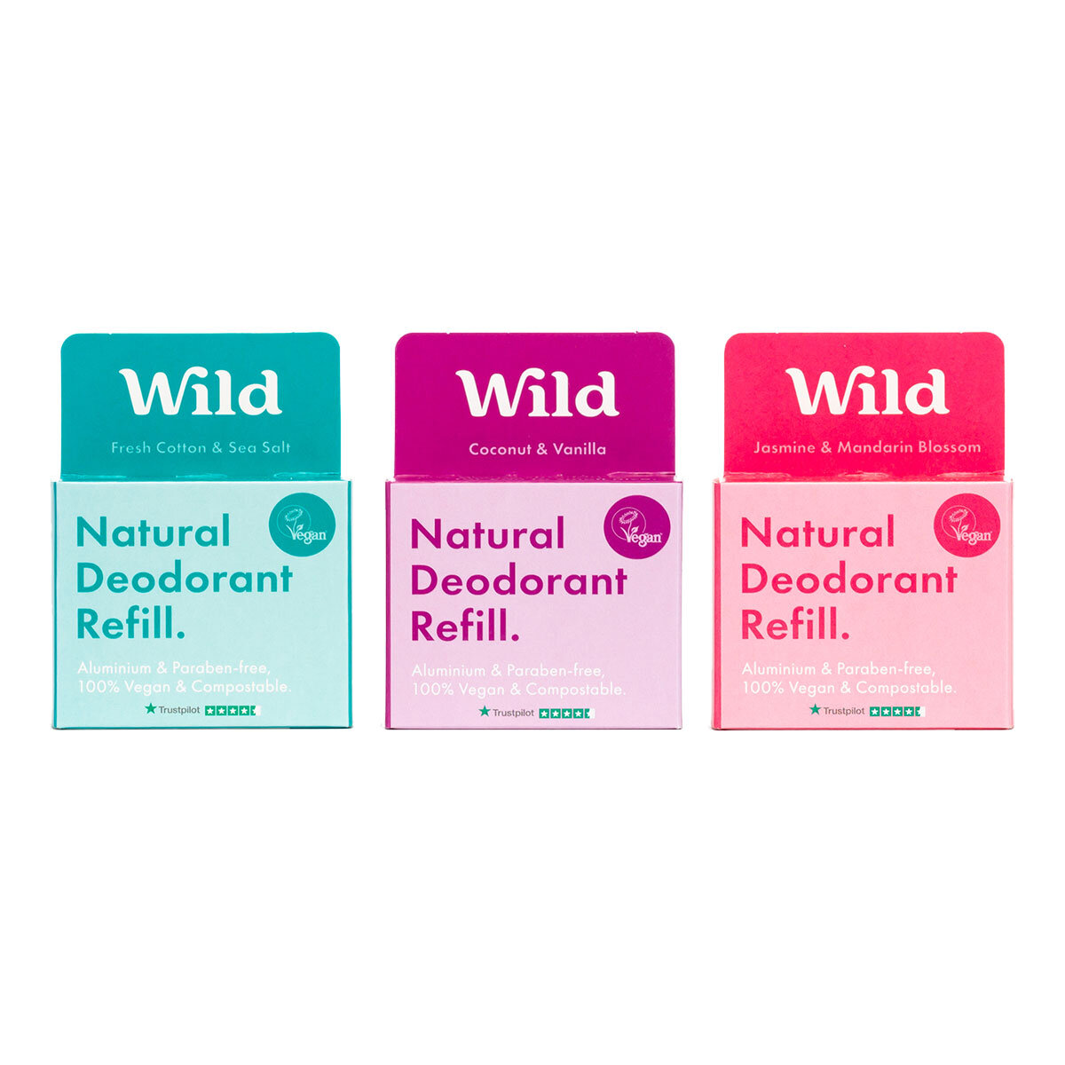 Wild Mixed Fragrance Deodorant Refill Multipack, 3 Pack 
