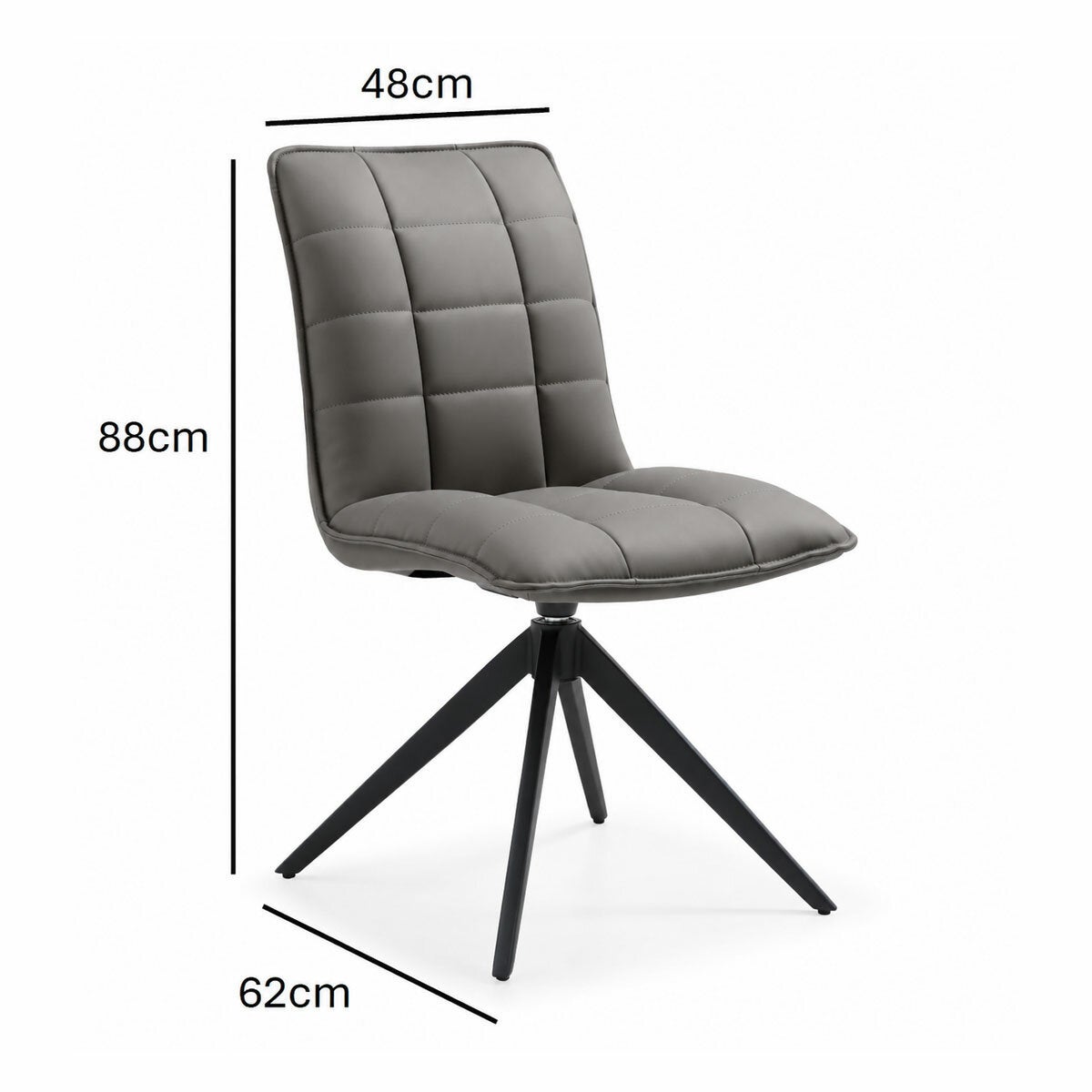 Indus Valley Skylar Grey Faux Leather Dining Chair, 2 Pack Indus Valley Skylar Grey Faux Leather Dining Chair, 2 Pack