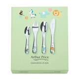 Arthur Price Jungle Children's Stainless Steel 4 Piece Cutlery Set