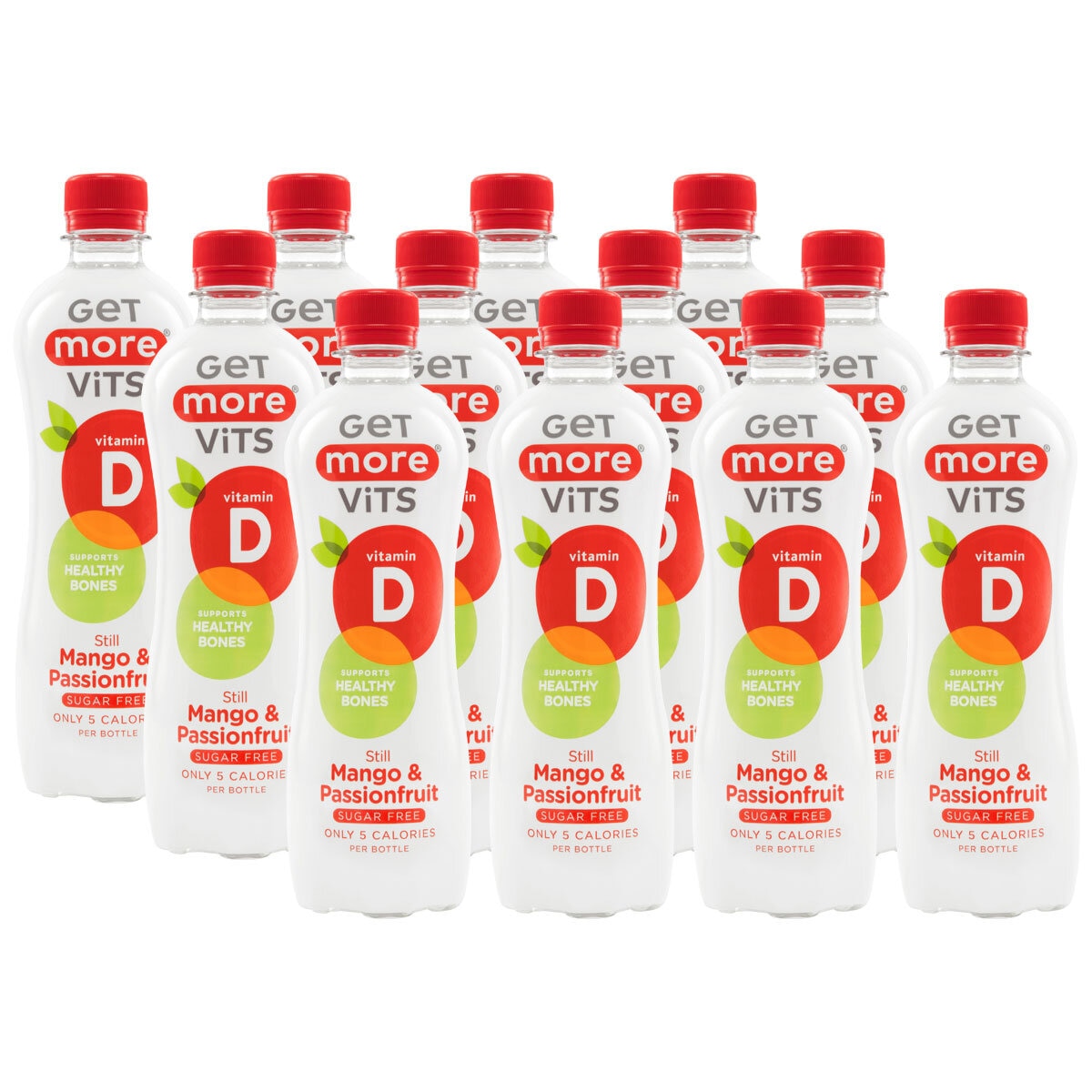 Get More Vits Vitamin D Mango & Passionfruit Water, 12 x 500ml