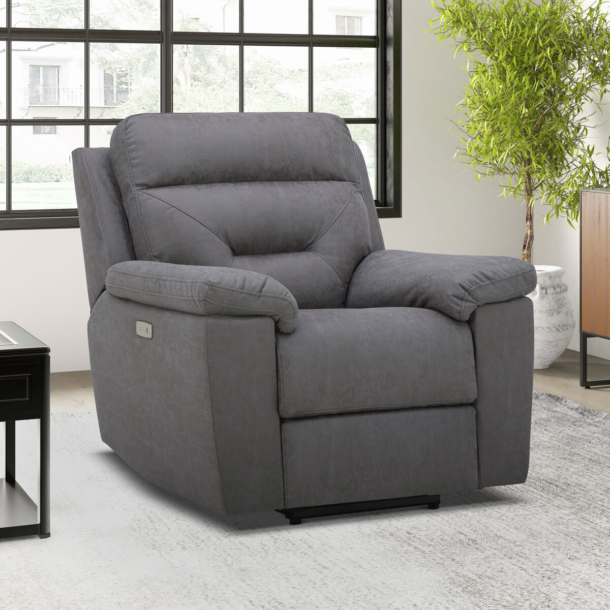 Gilman Creek Justin Grey Fabric Power Reclining Armchair