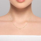 14ct Yellow Gold Paperclip Station Necklace 14ct Yellow Gold Paperclip Station Necklace