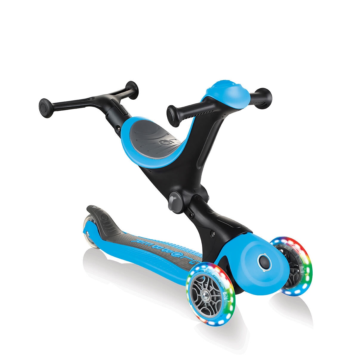 Buy Globber Go Up Deluxe Lights in Sky Blue step2 Image at Costco.co.uk