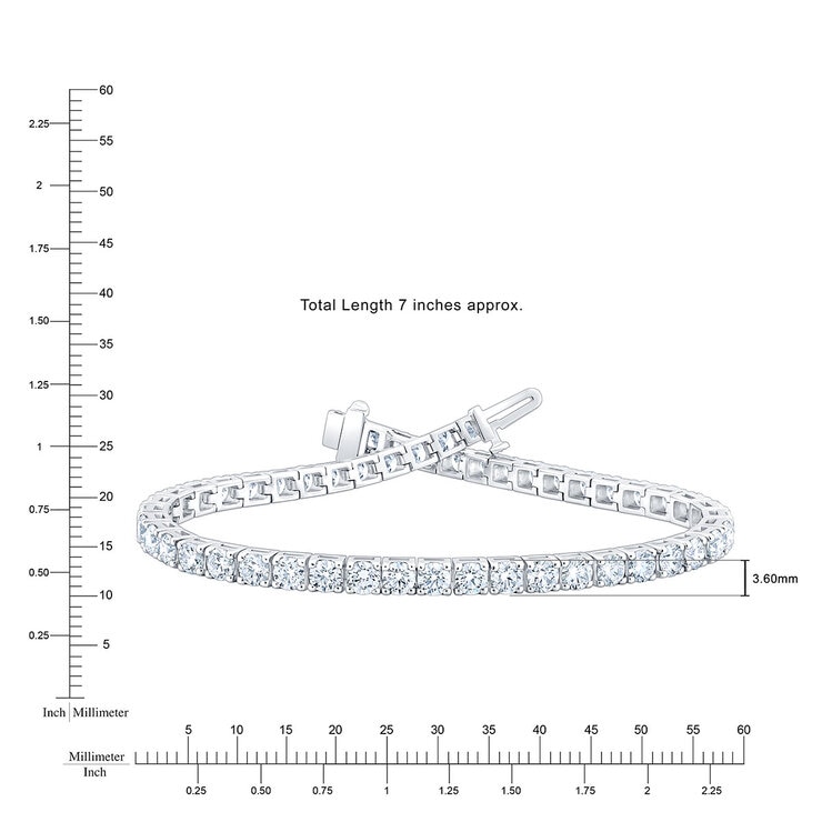 7.00ctw Diamond Tennis Bracelet, 18ct White Gold