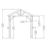 Yardistry 8ft x 5ft 8" (2.45 x 1.74m) Cedar Backyard Grilling Pavilion