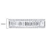 1.00ctw Baguette & Round Brilliant Cut Diamond Ring, 18ct White Gold