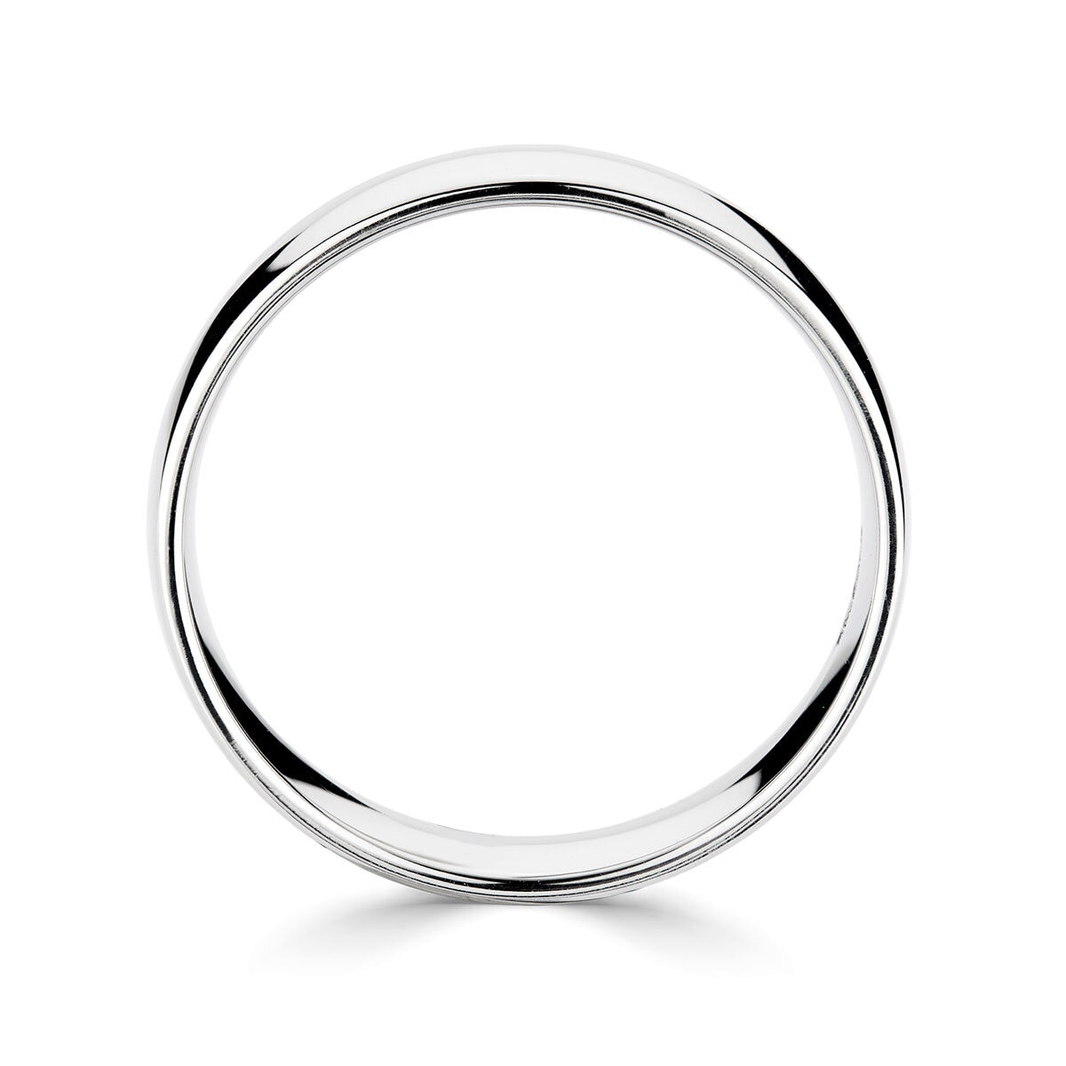 6.0mm Basic Light Court Wedding band. Platinum