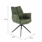 Indus Valley Capri Ceramic Extending Dining Table + 6 Green Chairs, Seats 6-8