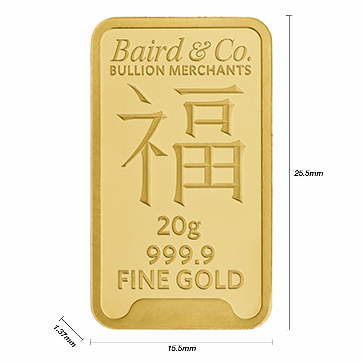 20 Gram Year of the Horse Gold Minted Bar