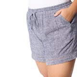 Briggs Ladies Linen Short in Navy