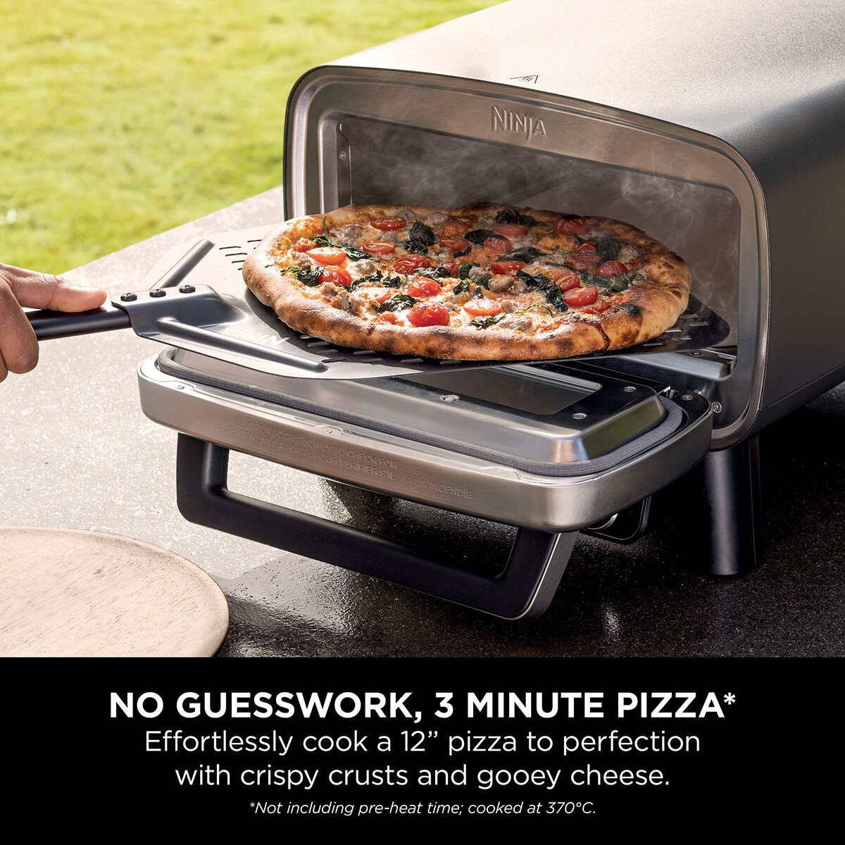 Lifestyle image of 12" pizza being cooked Lifestyle image of 12" pizza being cooked