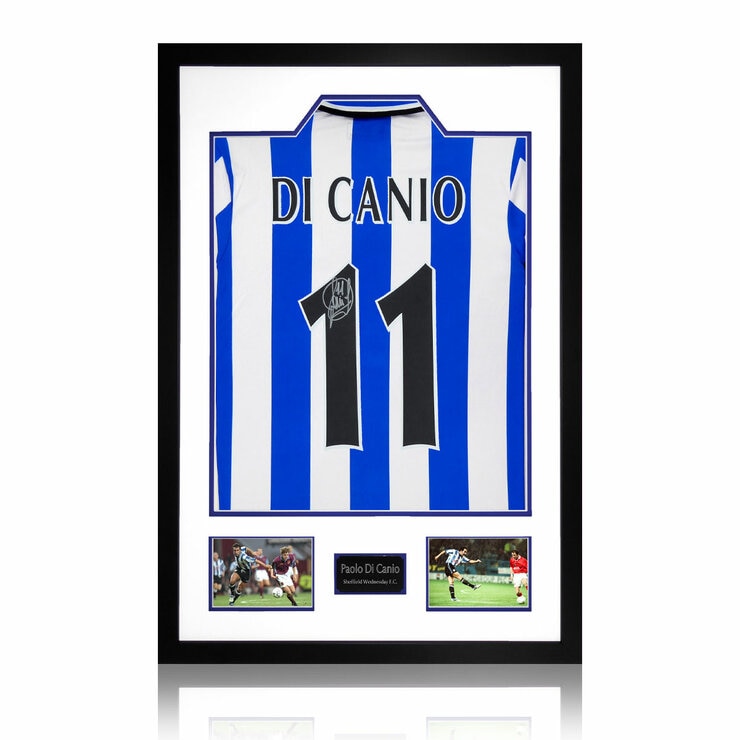 Paolo Di Canio Signed Sheffield Wednesday 1998 Home Shirt Premium Frame Paolo Di Canio Signed Sheffield Wednesday 1998 Home Shirt Premium Frame