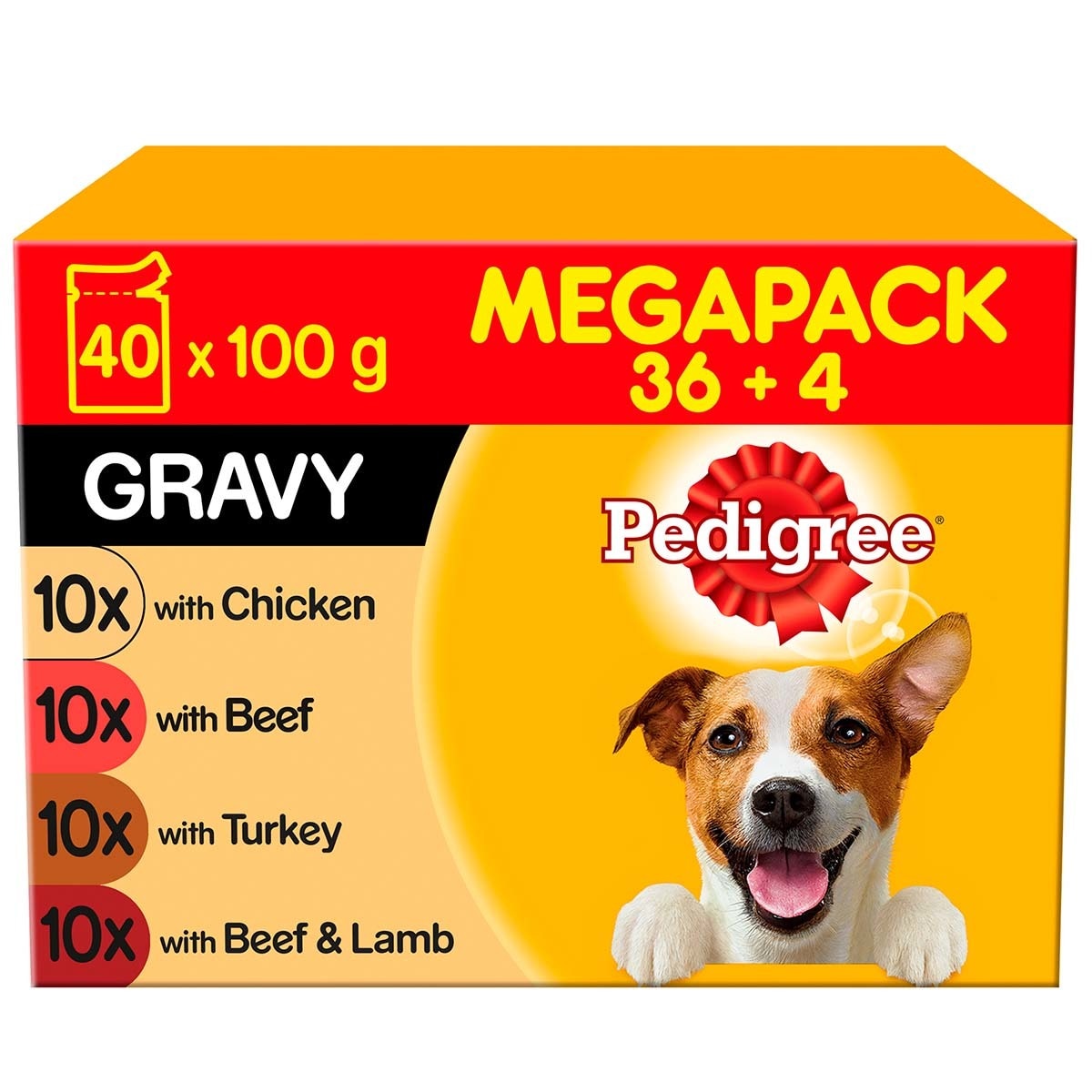 Pedigree Variety Pouch in Gravy, 40 x 100g