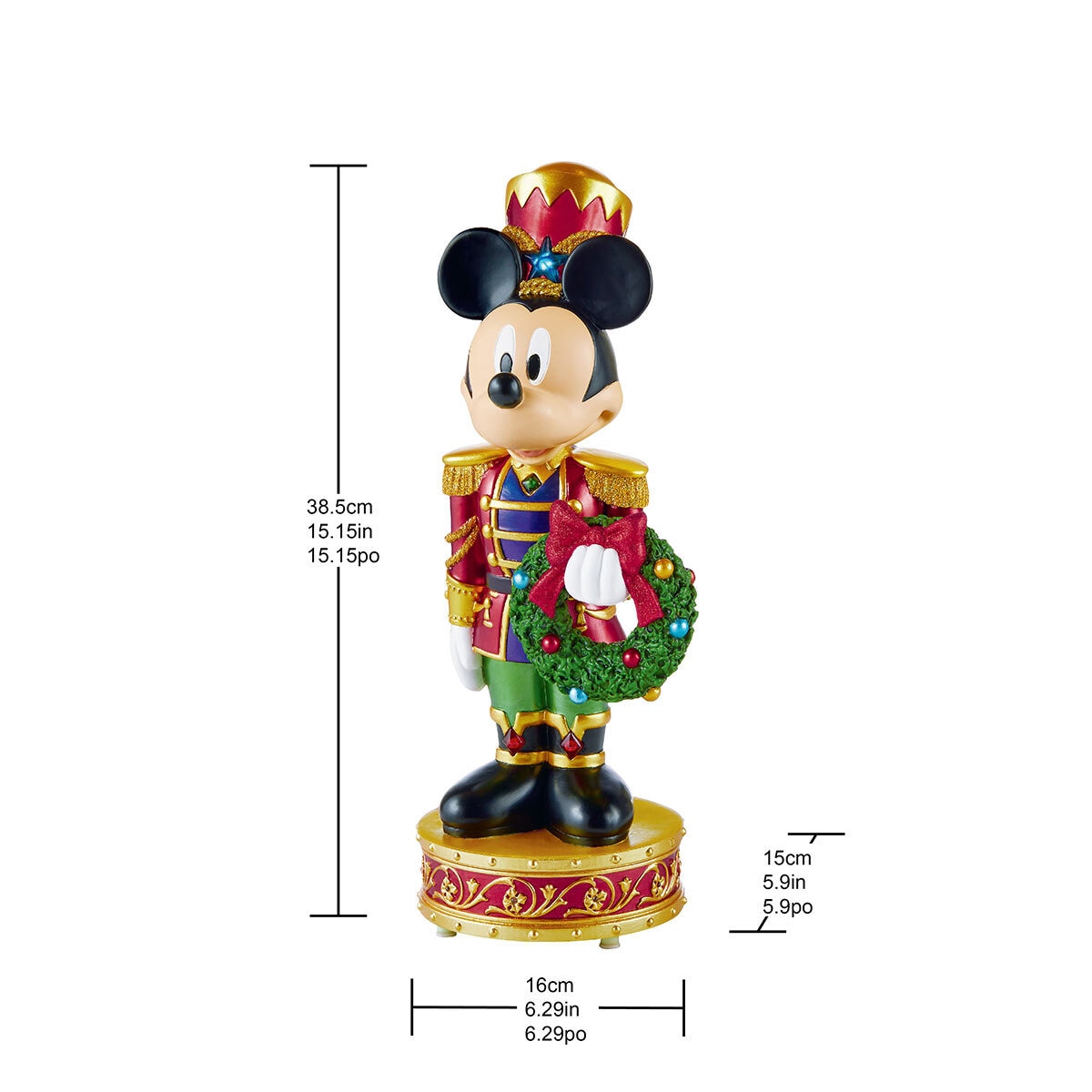 Disney Goofy & Mickey Nutcrackers 2pk Mickey Dimensions Image at Costco.co.uk