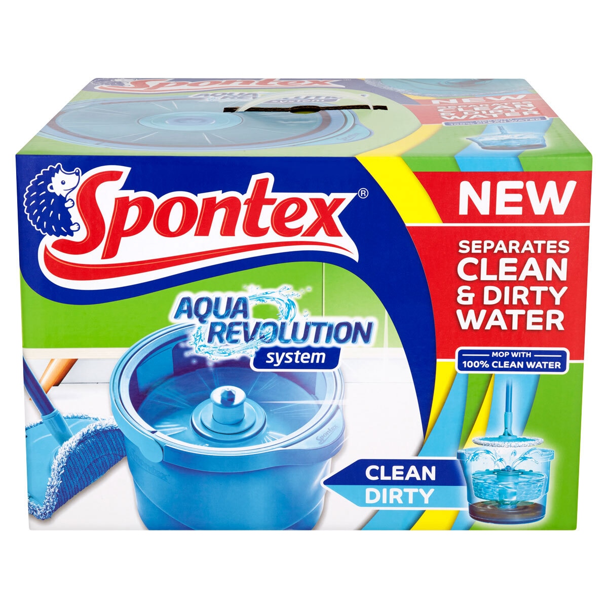 Spontex Aqua Revolution System Mop and Bucket System P27