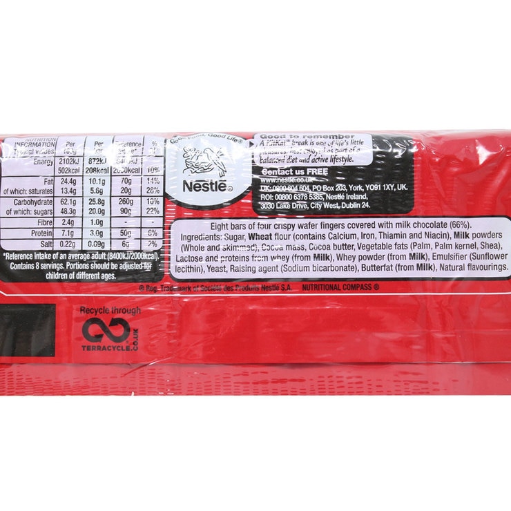Nestle KitKat 4 Finger Milk Chocolate Bar, 3 x 8 Pack Costco UK