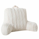 Parma Embossed Cream Faux Fur Bedrest Pillow