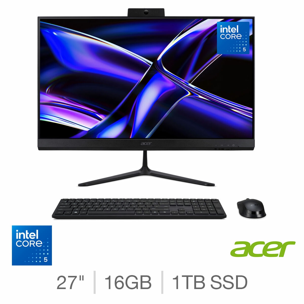 Acer C27-B, Intel Core 5, 16GB RAM, 1TB SSD, 27 Inch All in One Desktop PC, DQ.BRSEK.002