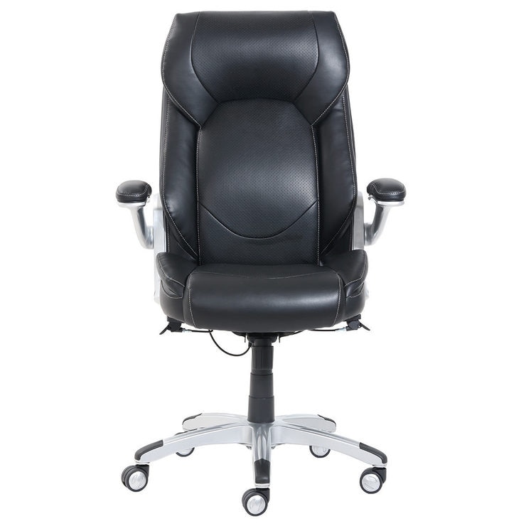 True Wellness Active Lumbar Black Bonded Leather Managers Chair Costco UK