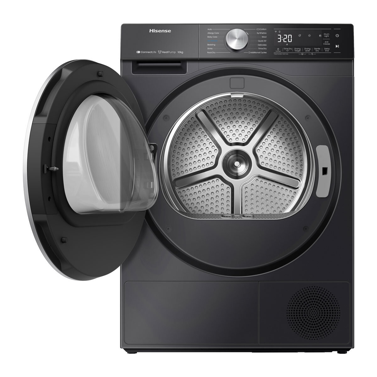 Hisense DH5S102BB, 10kg Heat Pump Dryer A+++ Rating in Black