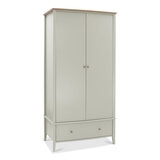 Bentley Designs Whitby Scandi Oak & Soft Grey Double Wardrobe