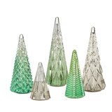 Buy Glass Trees 5 Pack Green Overview Image at Costco.co.uk