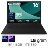 LG gram, Intel Core Ultra 7, 16GB RAM, 1TB SSD, 16 Inch Laptop, 16Z90T-G.AA78A1