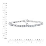 3.00ctw Round Brilliant Cut Diamond Tennis Bracelet, 18ct White Gold