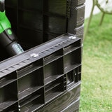 Front drop down panel for easy access