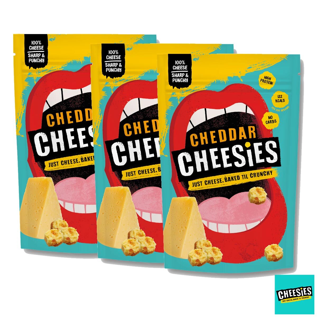 Cheesies Cheddar Baked Snacking Cheese, 3 x 60g Costco UK