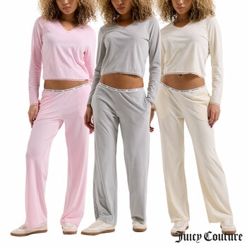 Juicy Couture Ladies 2 Piece Waffle Lounge Set
