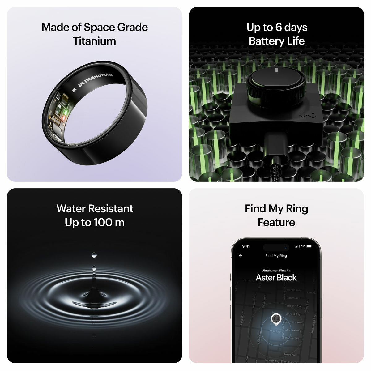 Ultrahuman Ring AIR Aster Black, Size 5 Ultrahuman Ring AIR Aster Black, Size 5