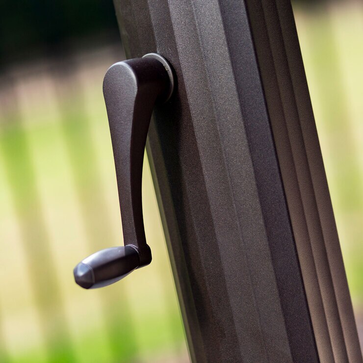 Seasons Sentry 10 x 13ft (3 x 4m) Offset Cantilever Umbrella With Base