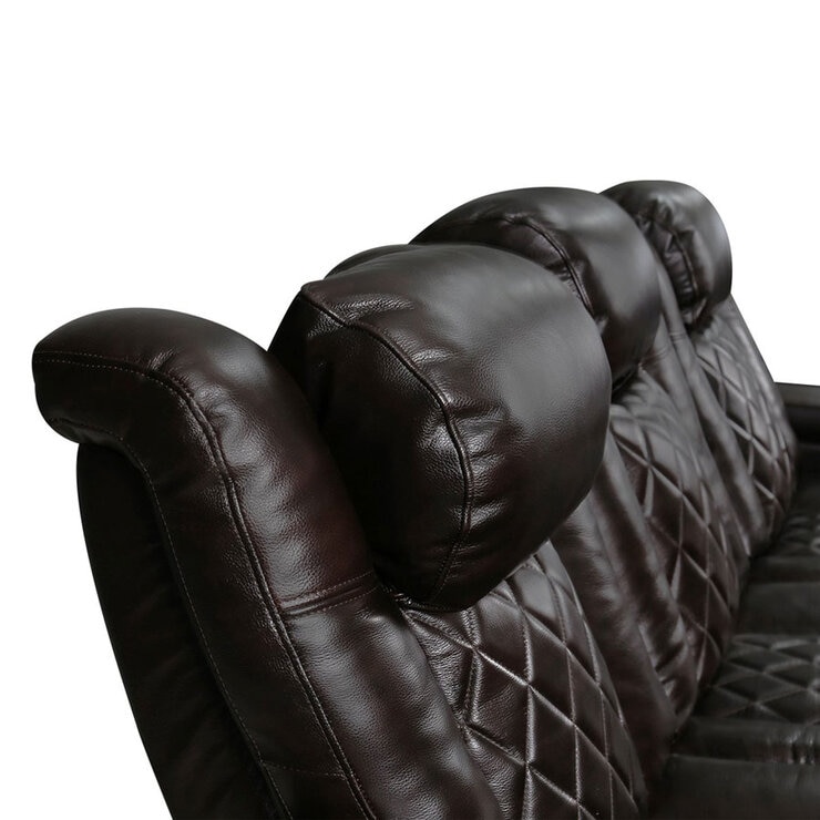 Valencia Home Theatre Seating Tuscany Row of 5 Chairs, Brown Valencia Home Theatre Seating Tuscany Row of 5 Chairs, Brown