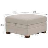Tisdale No Tuft Ottoman_Dimensions