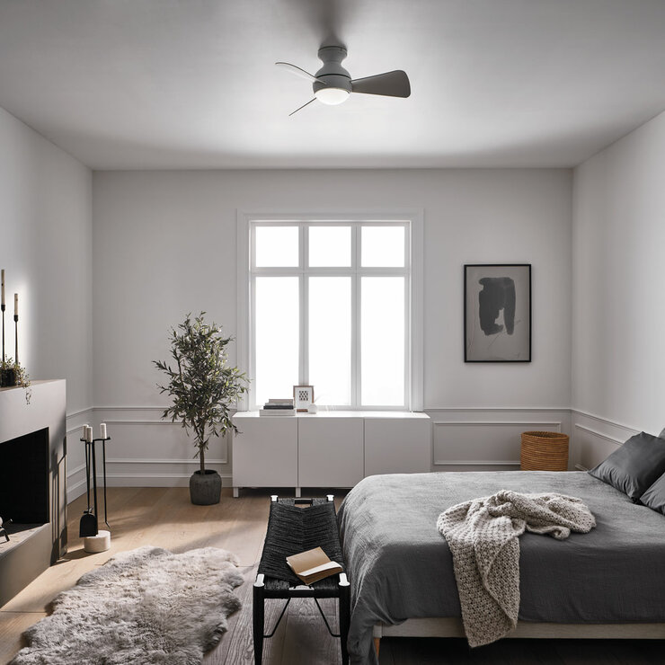 Kichler Sola 3 Blade (86cm) Indoor Ceiling Fan with AC Motor and Remote Control - White Kichler Sola 3 Blade (86cm) Indoor Ceiling Fan with AC Motor and Remote Control - White