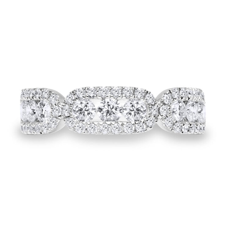 1.09ctw Round Brilliant Cut Diamond Ring, 18ct White Gold