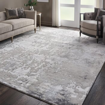 Prismatic Silver Shimmer Rug in 3 Sizes