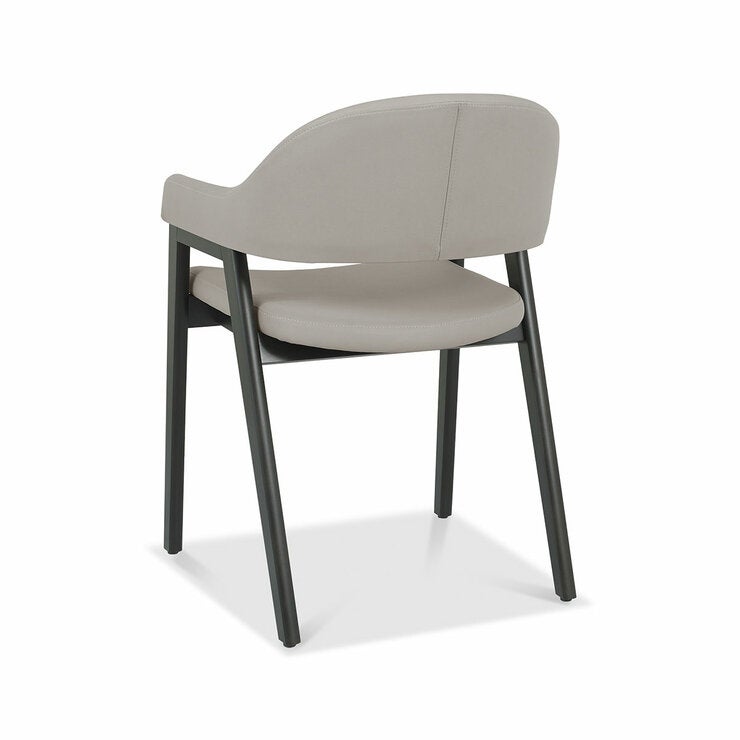 Bentley Designs Camden Peppercorn Grey Leather Armchair, 2 Pack