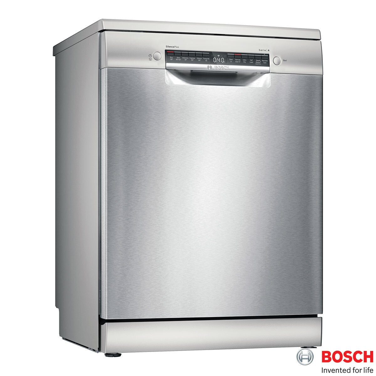 Bosch SMS4HMI00G Series 4 Freestanding Dishwasher, D Rated in Inox